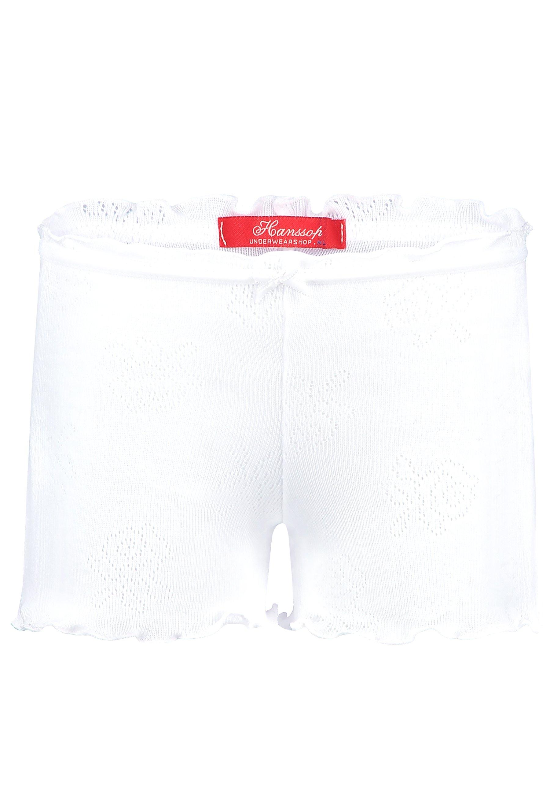 Shorty Unterhose Basic Pointelle Rose Mädchen Weiss 116 von Hanssop