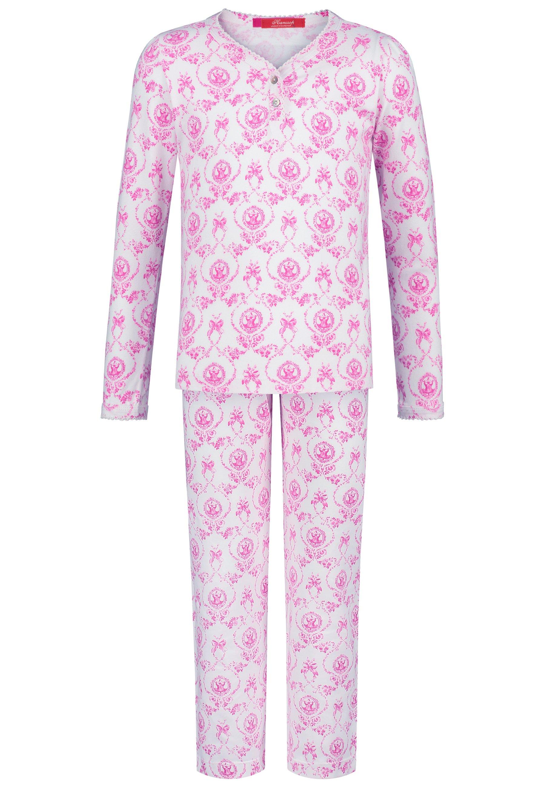 Mädchen Schlafanzug Set Mit Knöpfen Mädchen Pink 104 von Hanssop