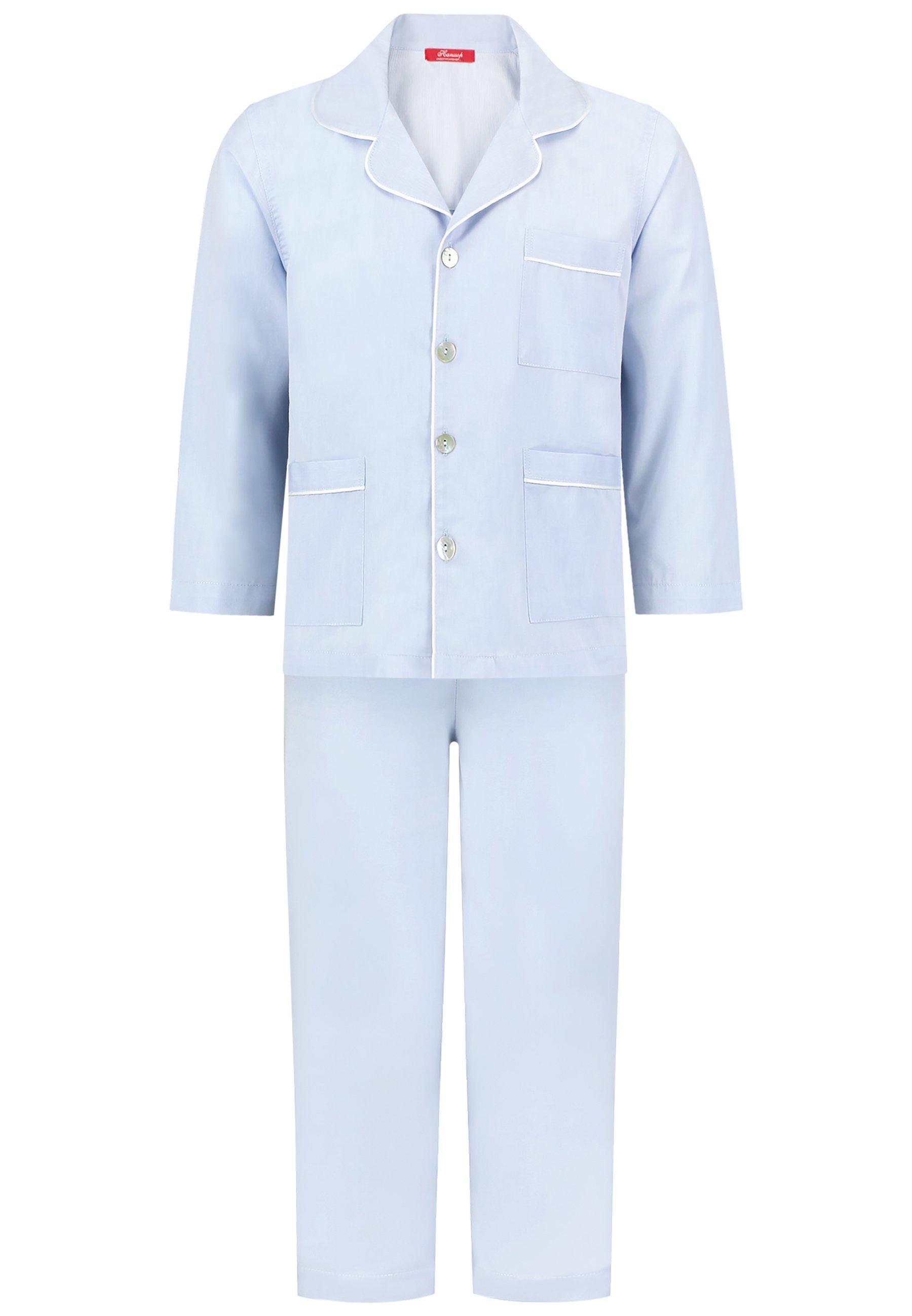 Schlafanzug-set, Gewebt, Einfarbig Jungen Blau 116 von Hanssop