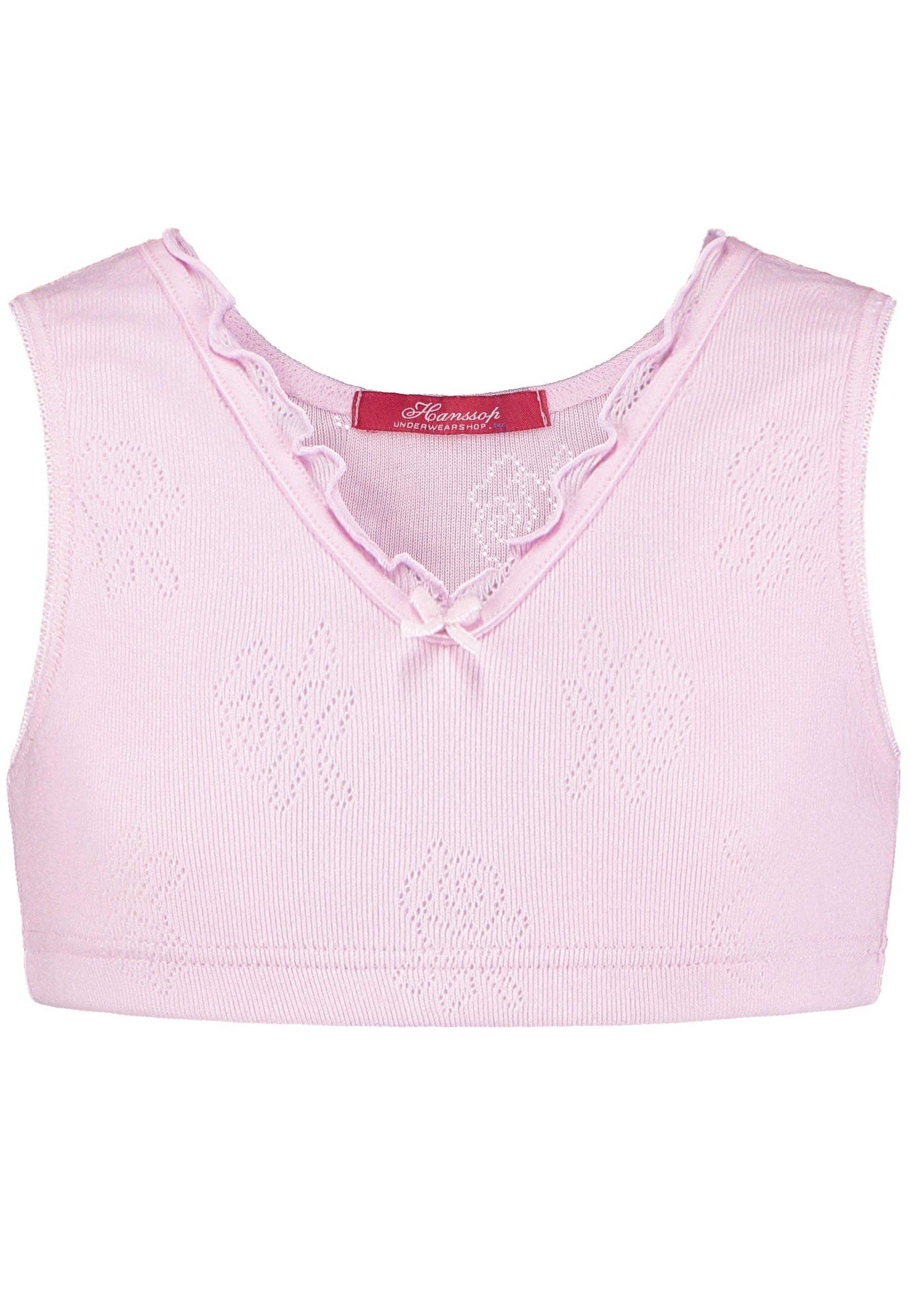 Bustier, Pointelle, 100% Baumwolle Unisex Pink 140 von Hanssop