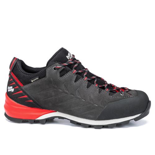 Hanwag Makra Pro Low - asphalt/red (Grösse: 11) von Hanwag
