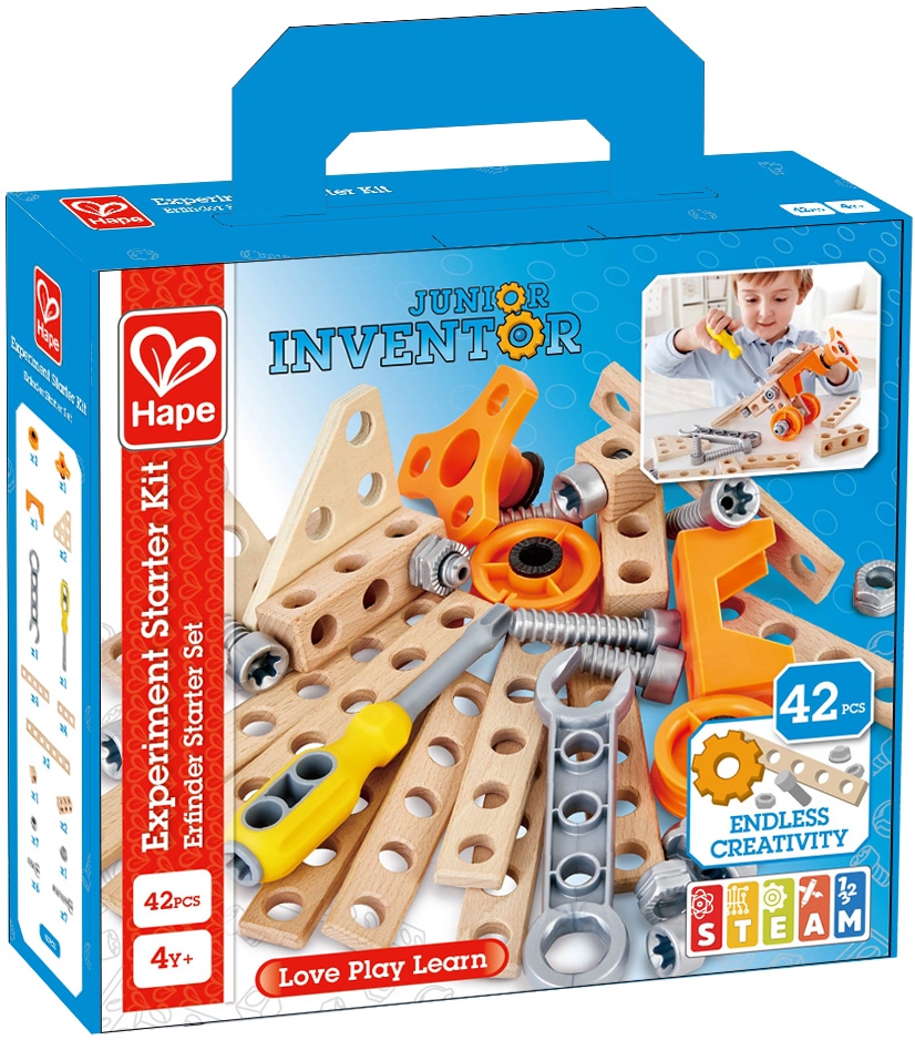 Hape Konstruktions-Spielset »Junior Inventor Erfinder Starter Set«, (42 St.) von Hape