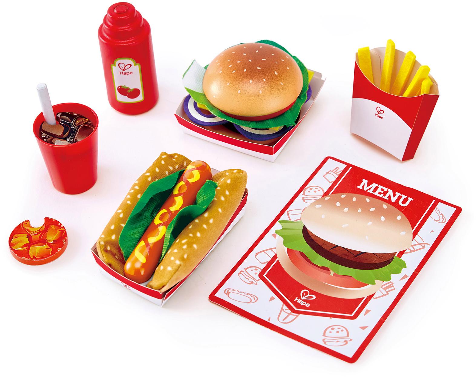 Hape Spiellebensmittel »Fastfood-Set«, (27 tlg.) von Hape