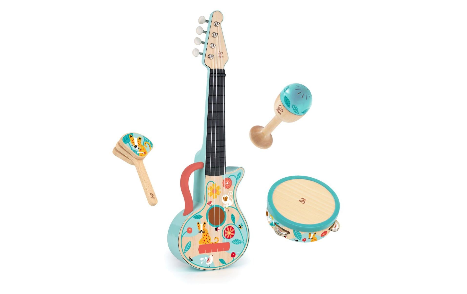 Hape Spielzeug-Musikinstrument »4 in 1 Ukulele-Instrumentenset« von Hape