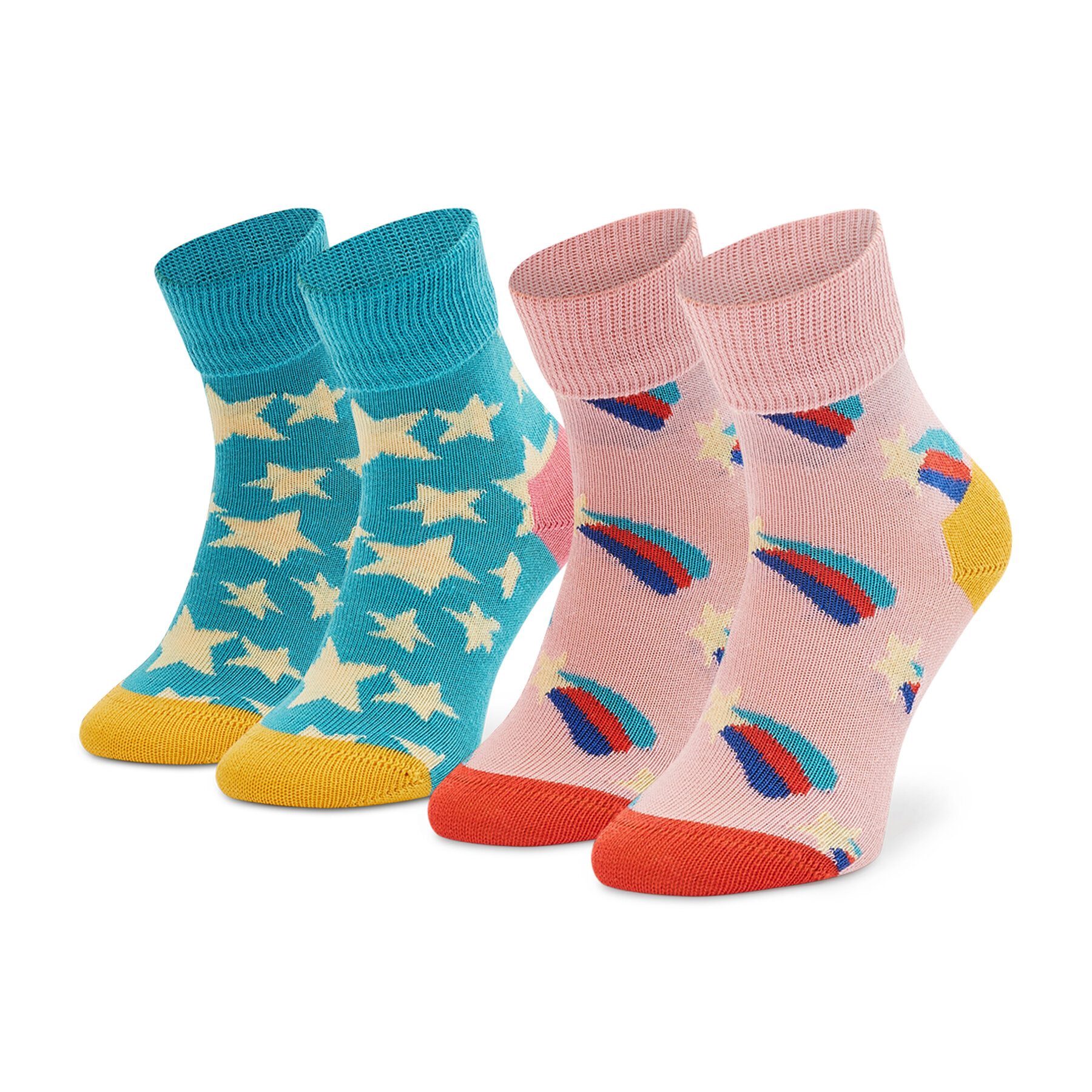 2er-Set hohe Kindersocken Happy Socks KSST19-6000 Bunt von Happy Socks