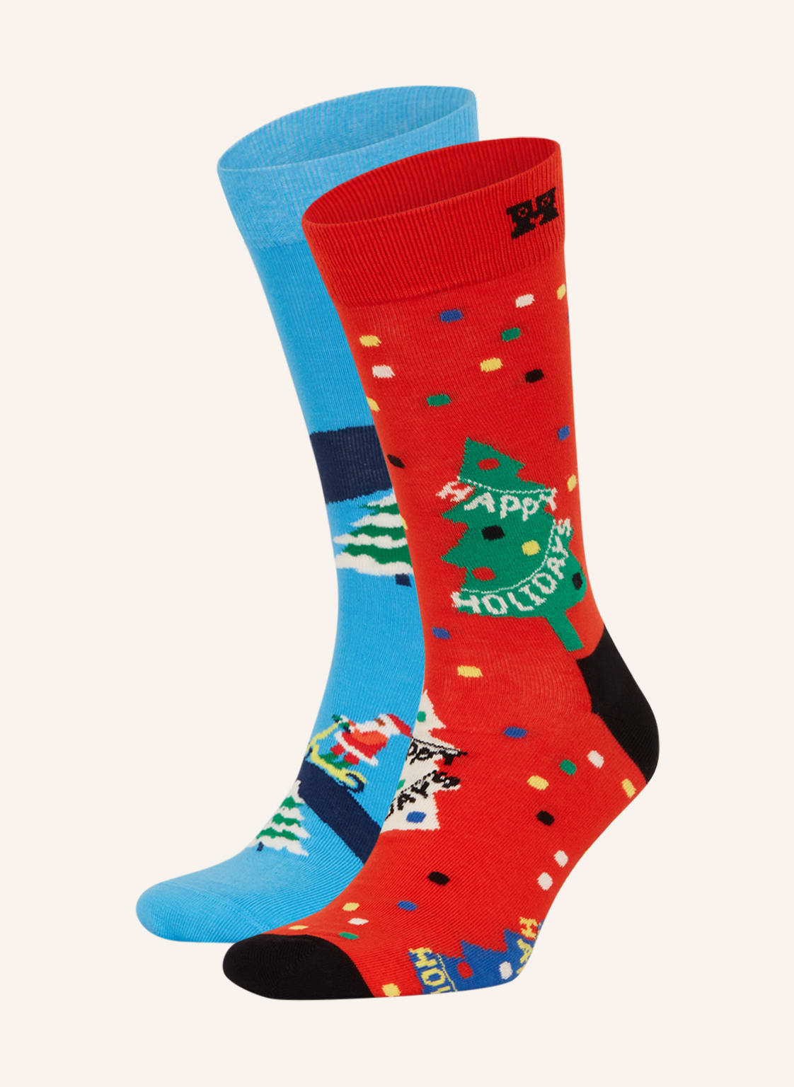 Happy Socks 2er-Pack Socken Happy Holiday Mit Geschenkbox blau von Happy Socks