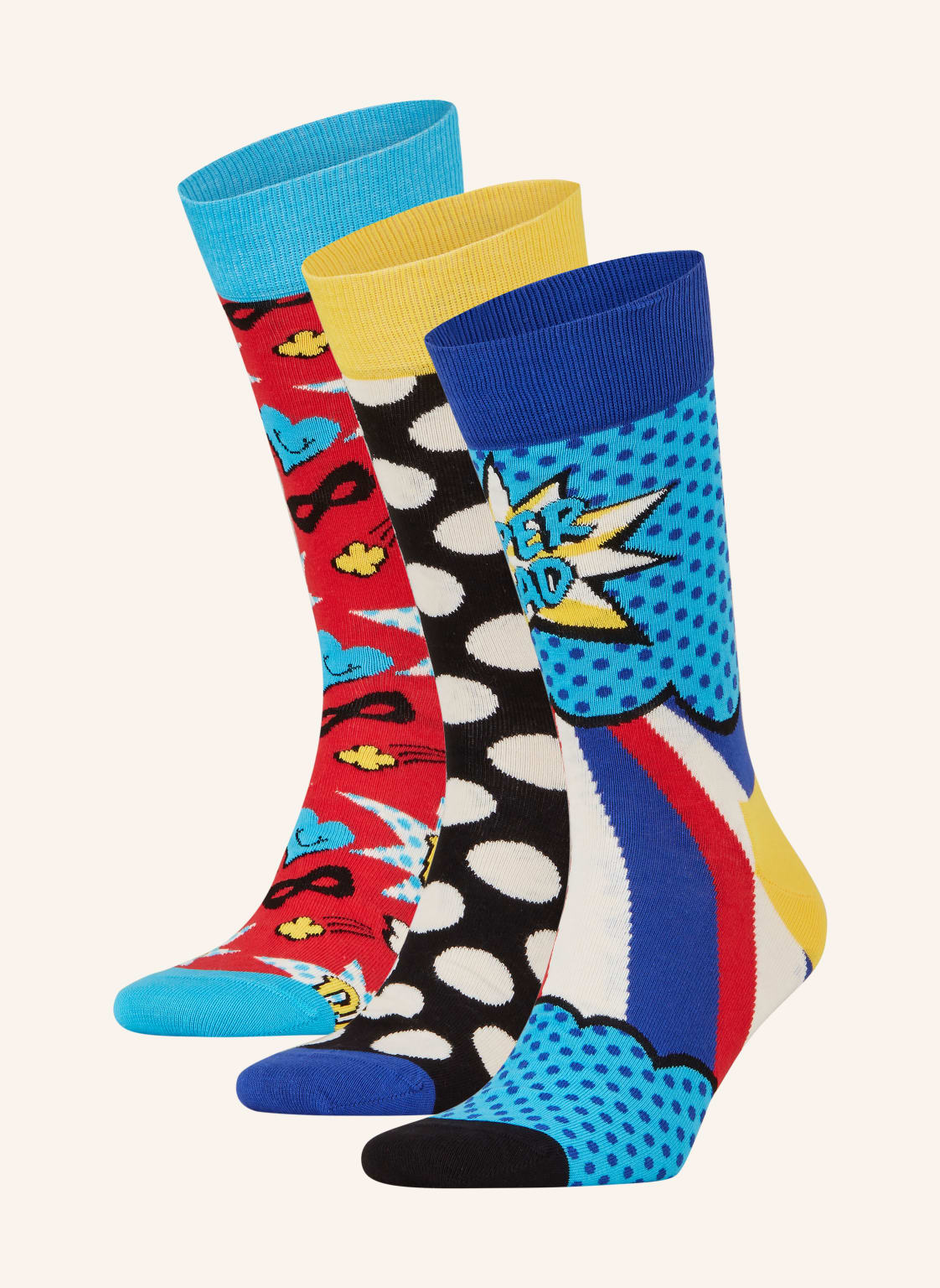 Happy Socks 3er-Pack Socken Mit Geschenkbox blau von Happy Socks