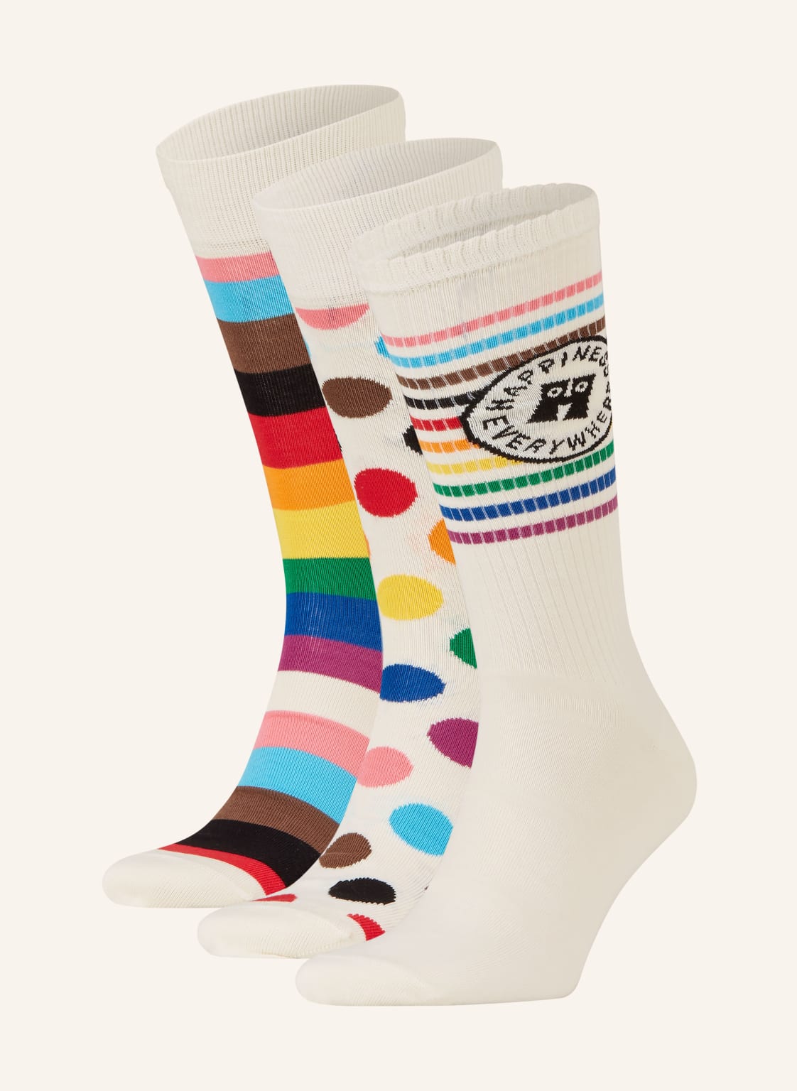 Happy Socks 3er-Pack Socken Mit Geschenkbox weiss von Happy Socks