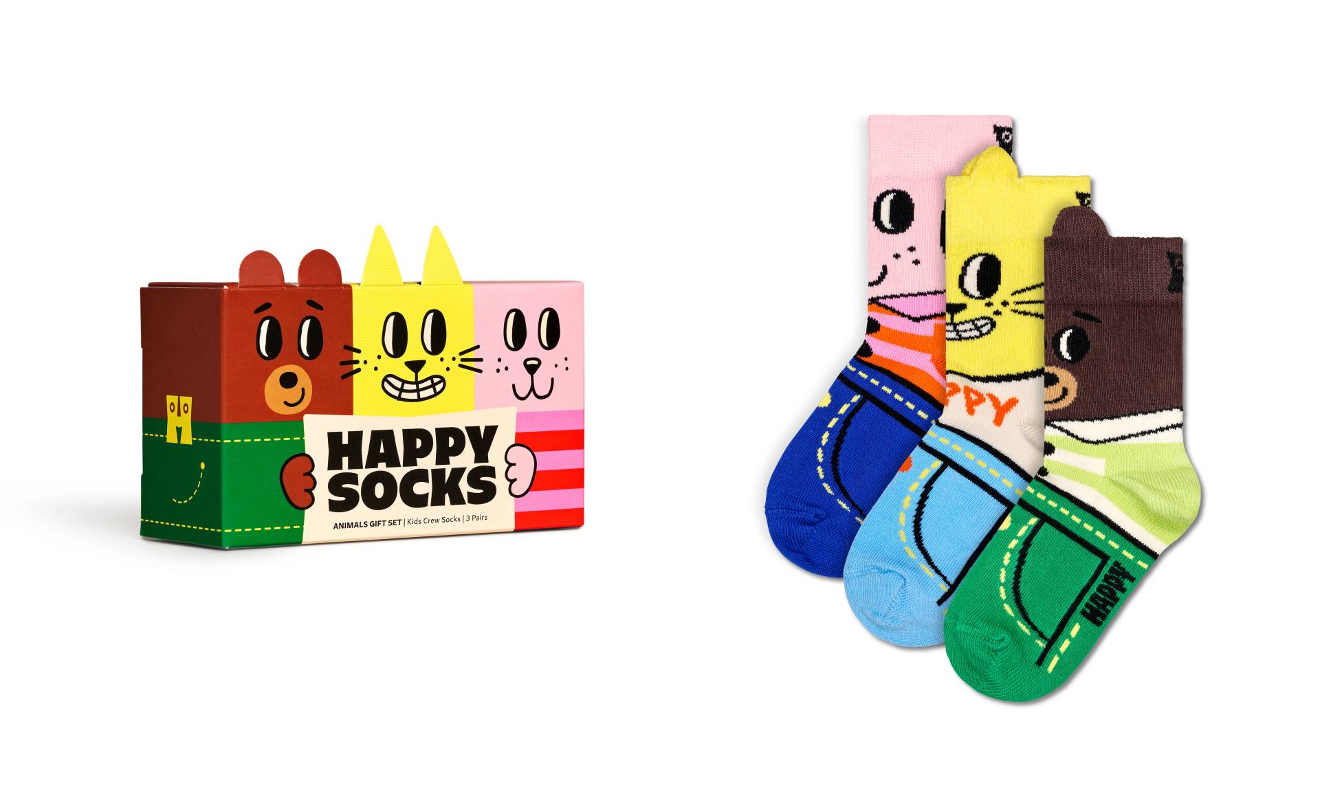 Happy Socks Socken, (3 Paar), Animal Gift Set von Happy Socks