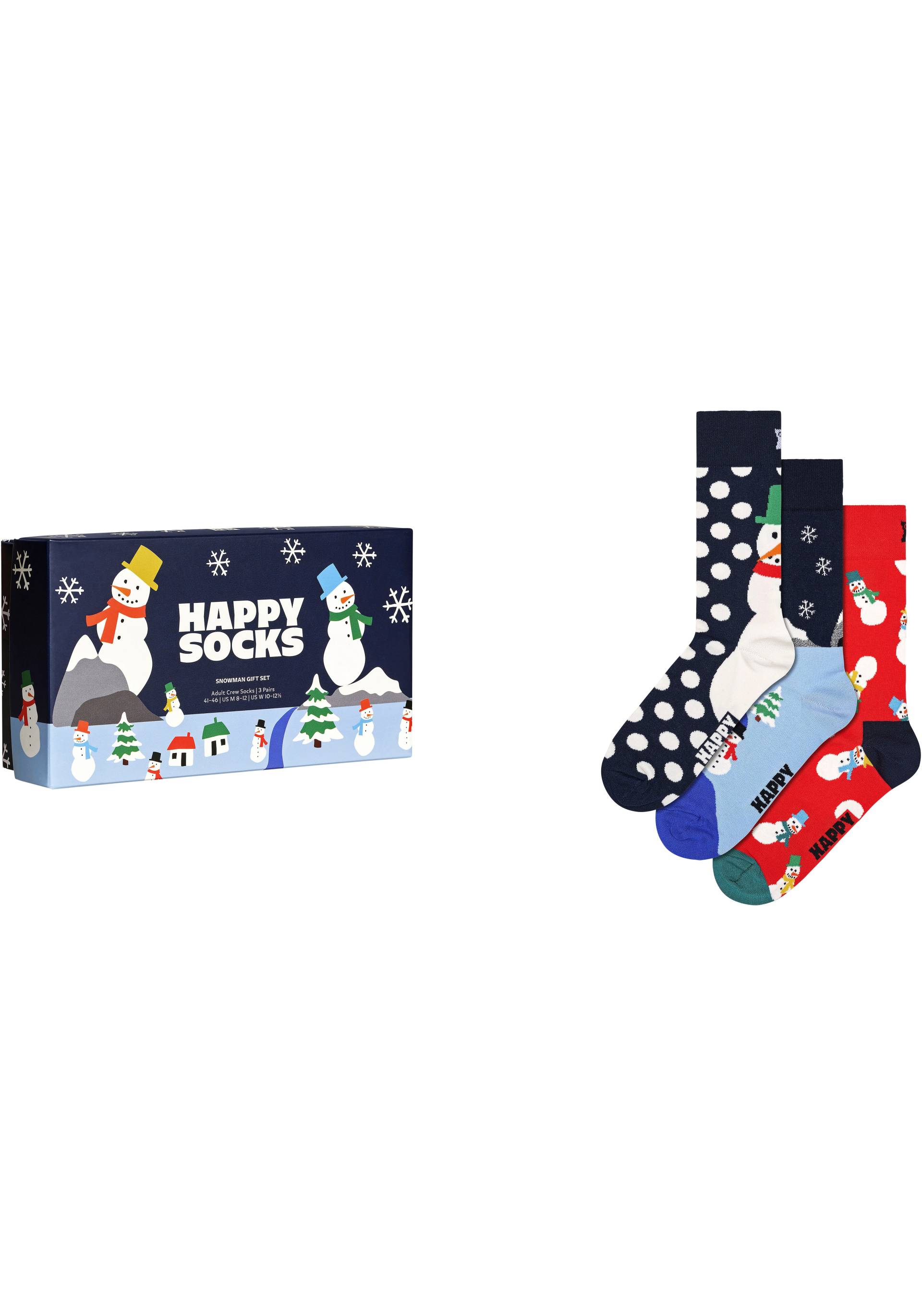 Happy Socks Socken, (3 Paar), Snowman Gift Box von Happy Socks