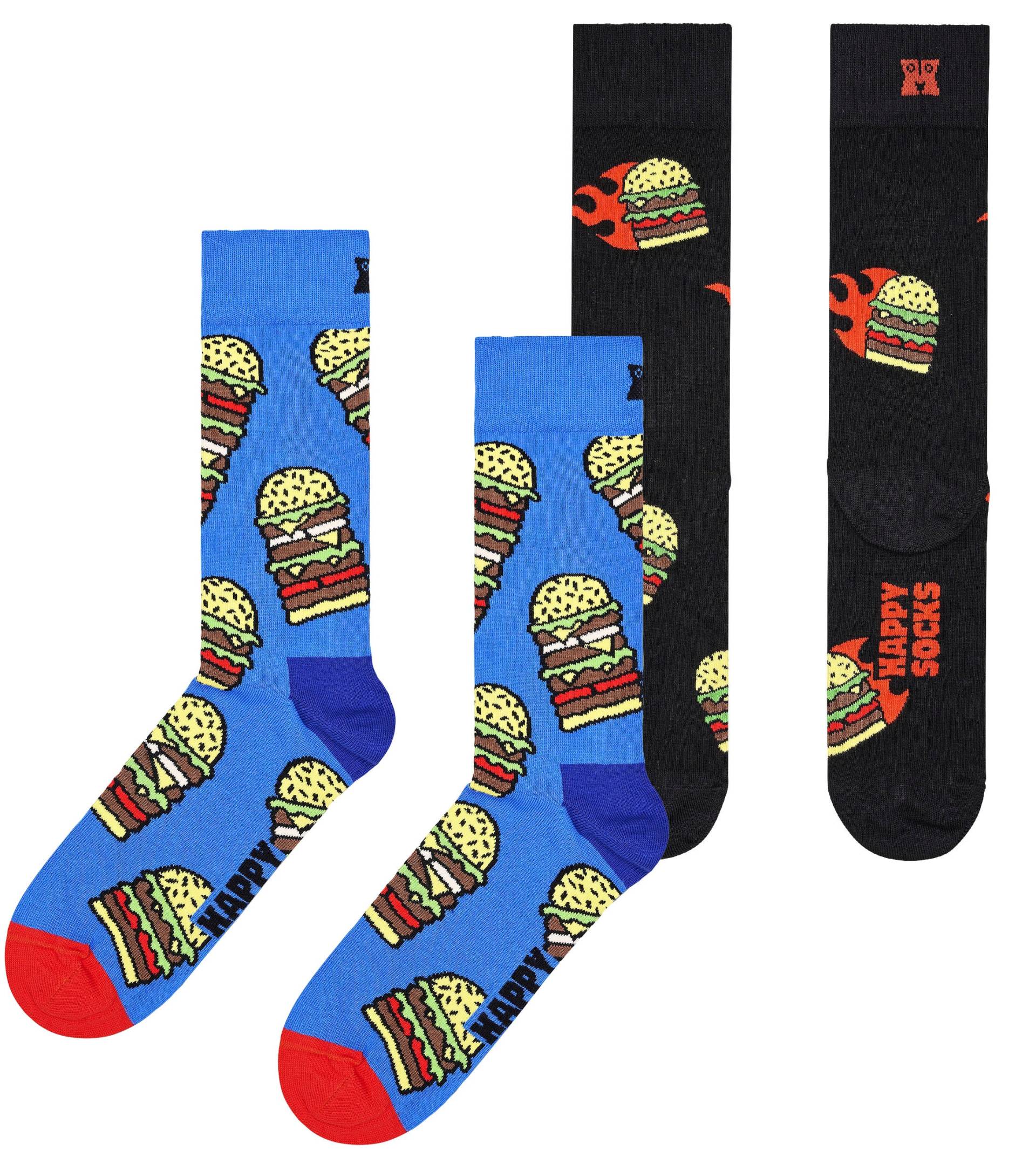 Happy Socks Socken, (Packung, 2 Paar), Burger Socks von Happy Socks