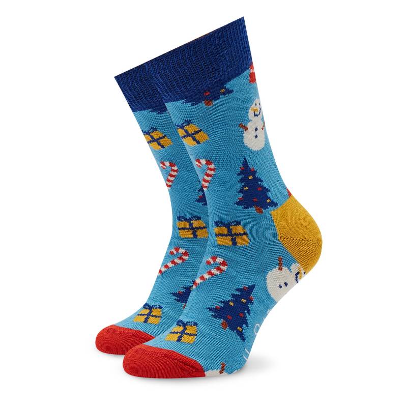 Hohe Kindersocken Happy Socks KBIO01-6300 Blau von Happy Socks