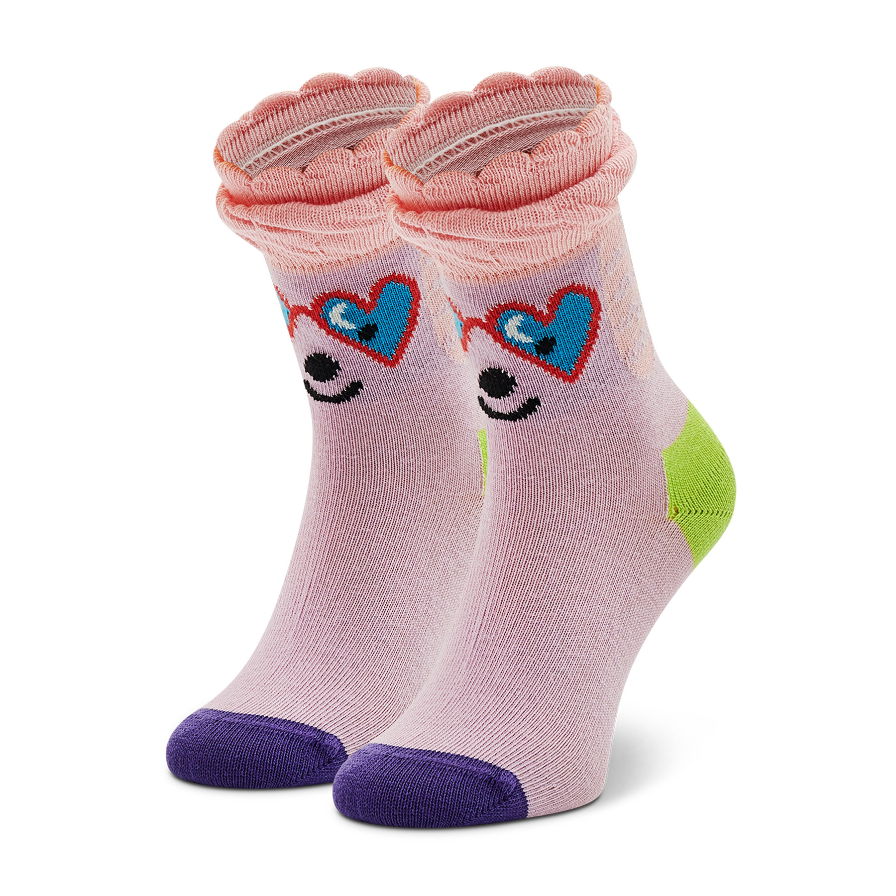 Hohe Kindersocken Happy Socks KPDL01-3300 Rosa von Happy Socks