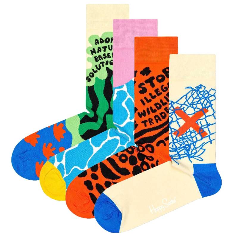 Socken 4er Pack-wwf Gift Set Damen Blau 36-40 von Happy Socks