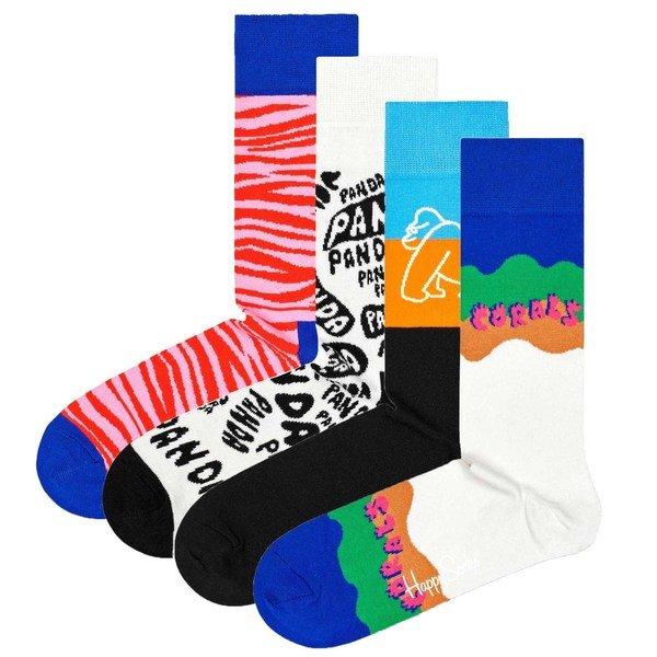 Socken 4er Pack-wwf Gift Set Damen Schwarz 41/46 von Happy Socks