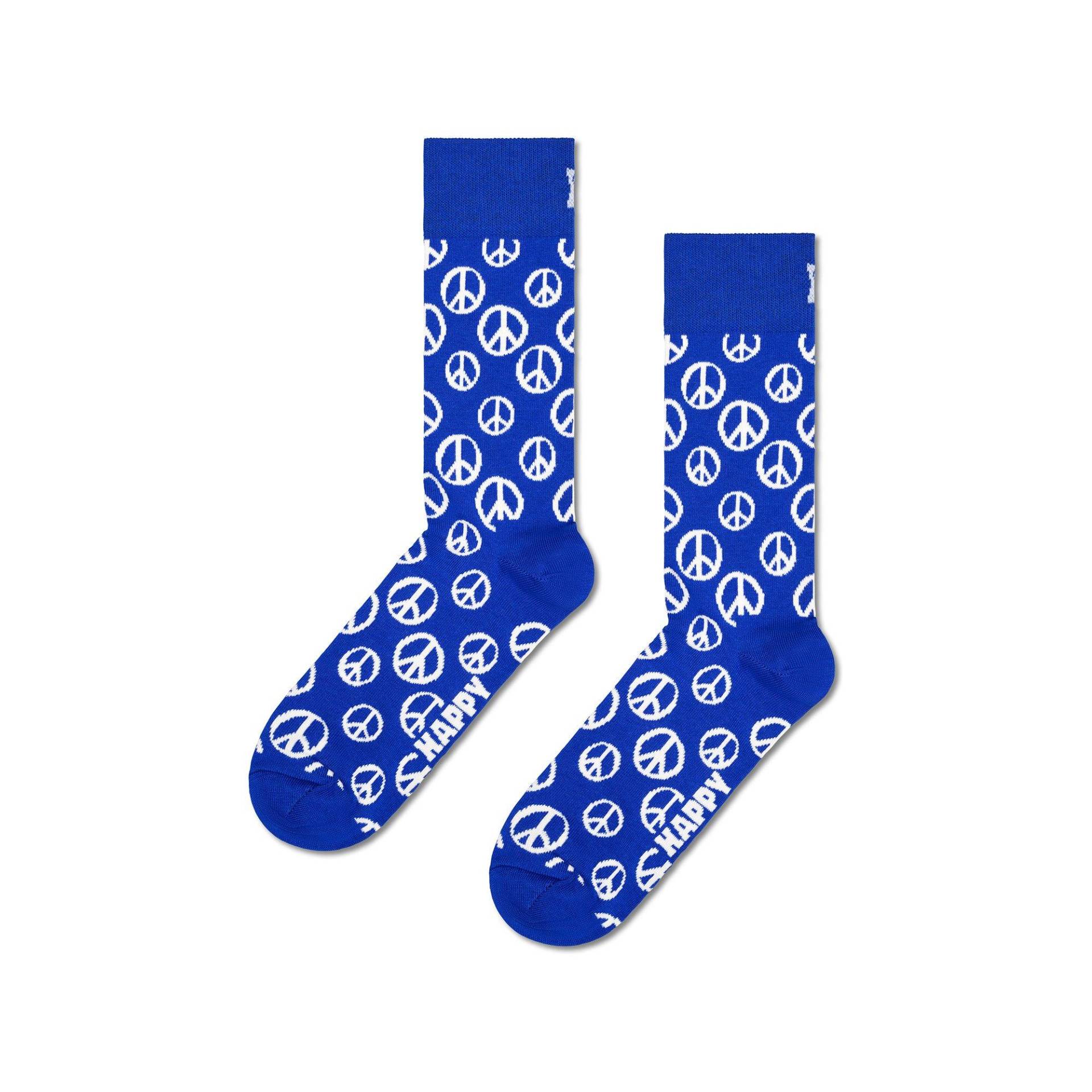 Wadenlange Socken Herren Blau 41/46 von Happy Socks
