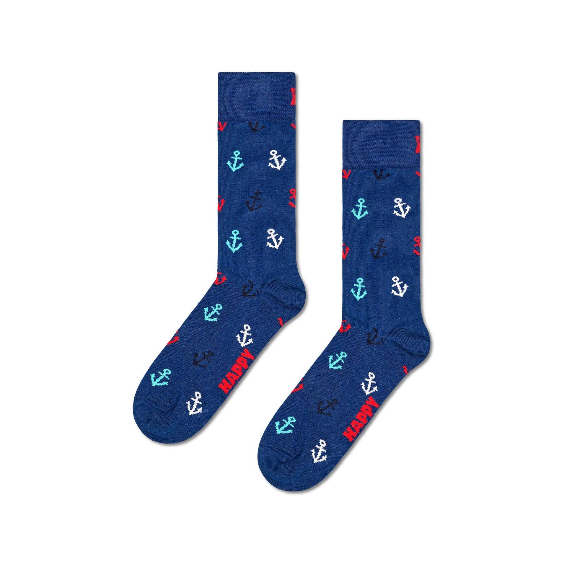 Wadenlange Socken Herren Marine 41/46 von Happy Socks