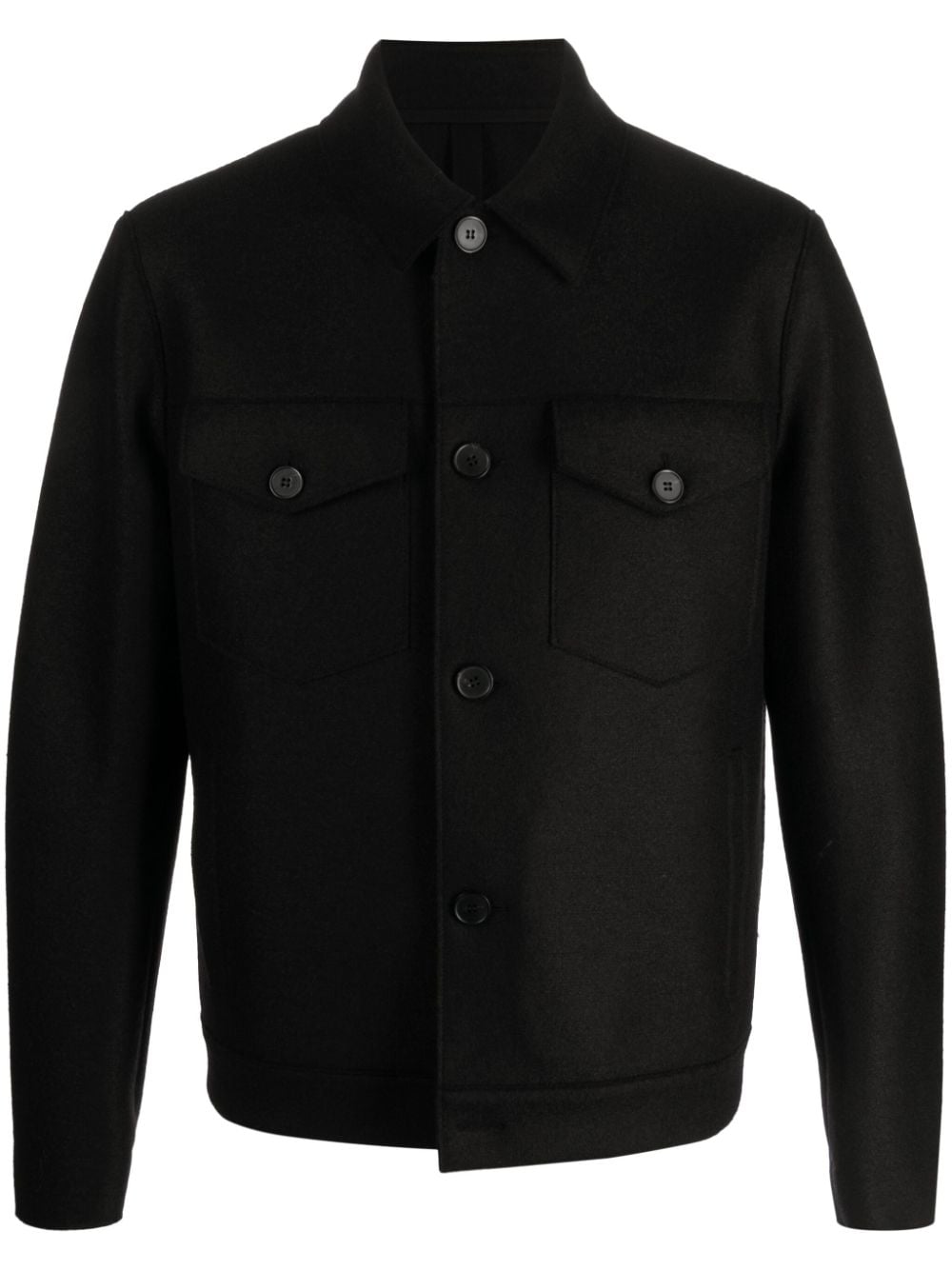 Harris Wharf London Western button-up shirt jacket - Black von Harris Wharf London