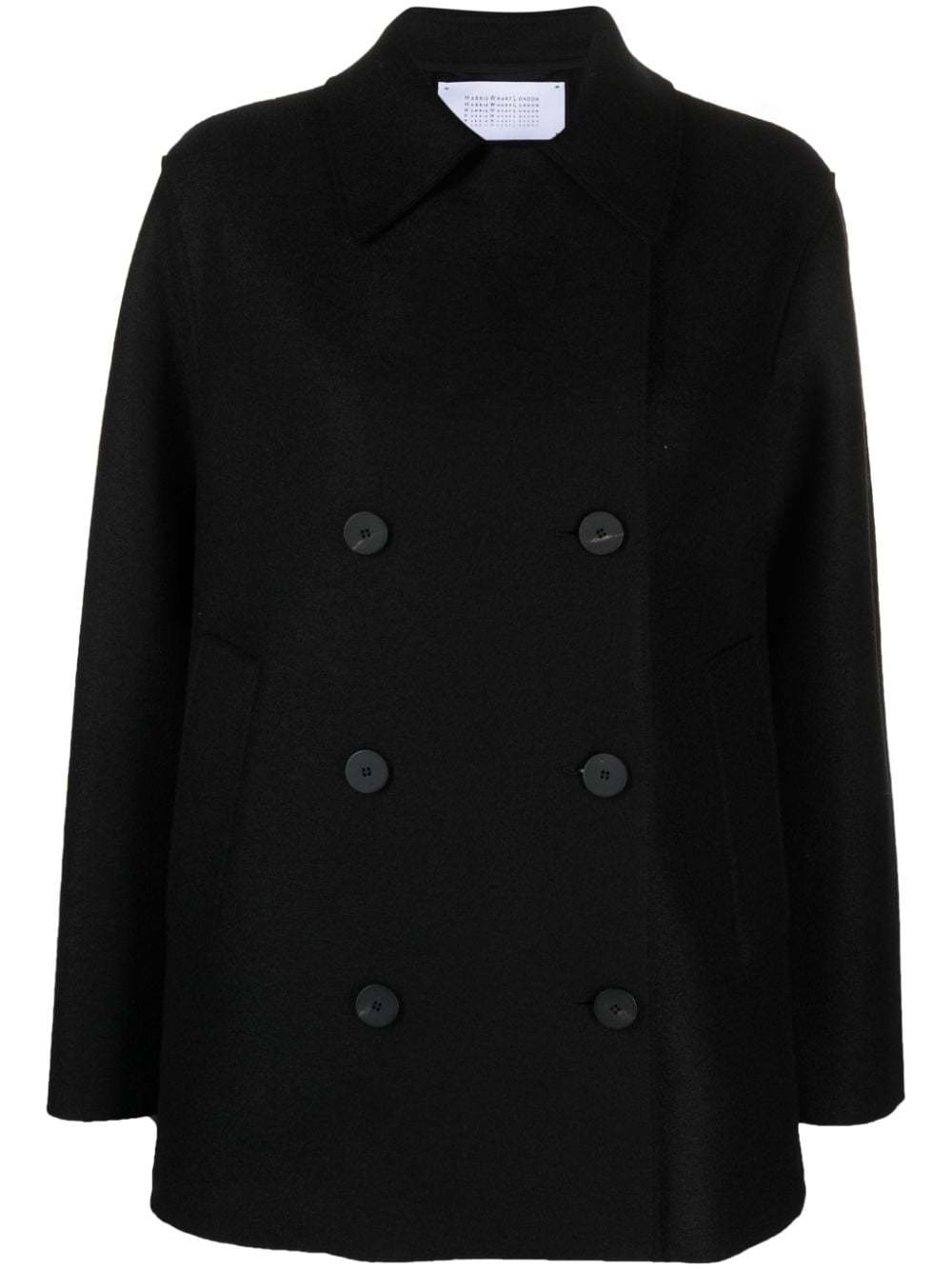 Harris Wharf London double-breasted buttoned wool jacket - Black von Harris Wharf London