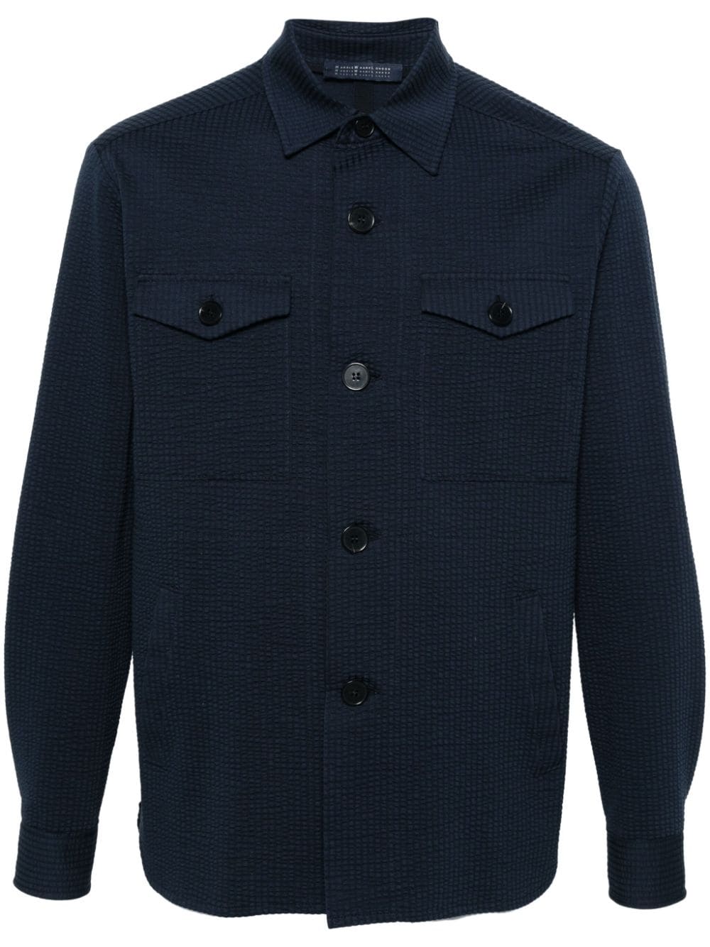 Harris Wharf London seersucker shirt jacket - Blue von Harris Wharf London