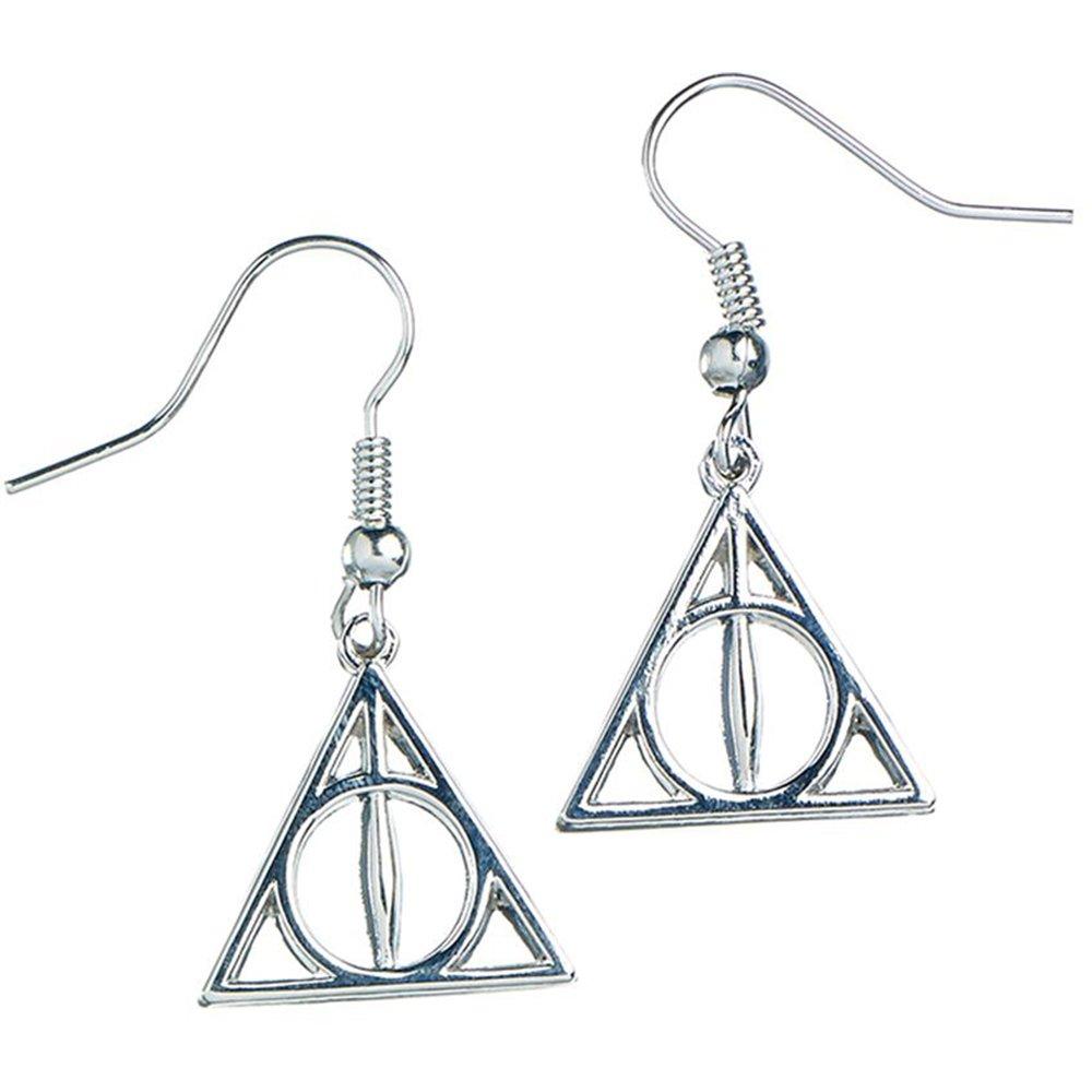 Deathly Hallows Ohrringe, Versilbert Damen Silber ONE SIZE von Harry Potter