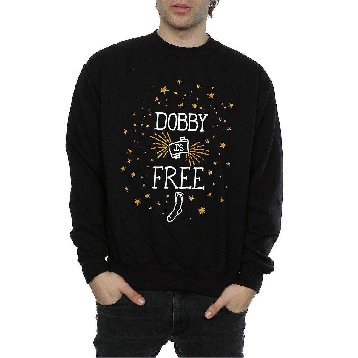 Dobby Is Free Sweatshirt Herren Schwarz S von Harry Potter