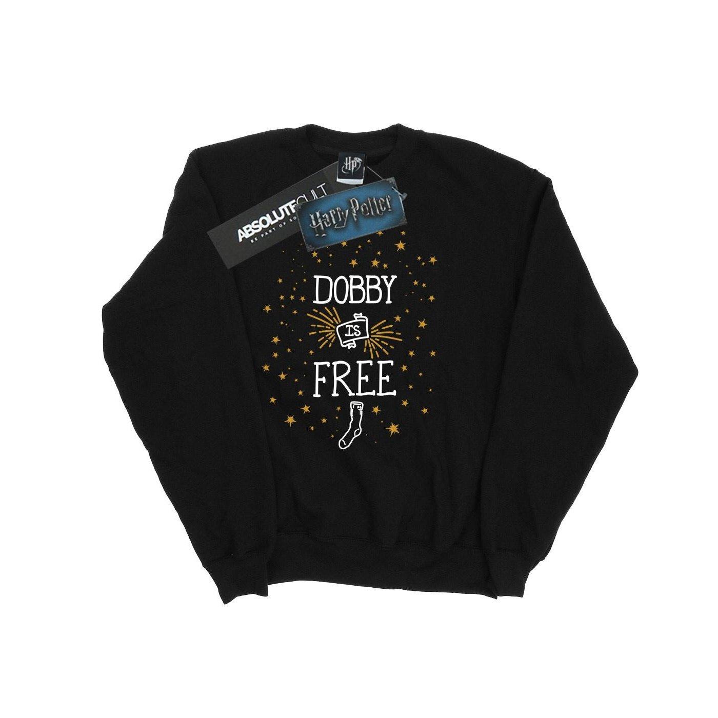 Dobby Is Free Sweatshirt Unisex Schwarz 128 von Harry Potter