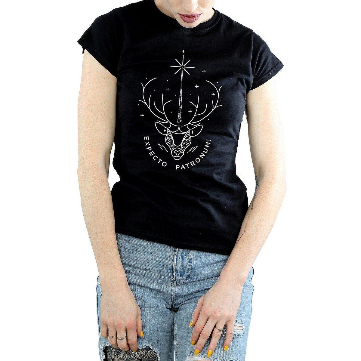 Expecto Patronum Tshirt Damen Schwarz M von Harry Potter