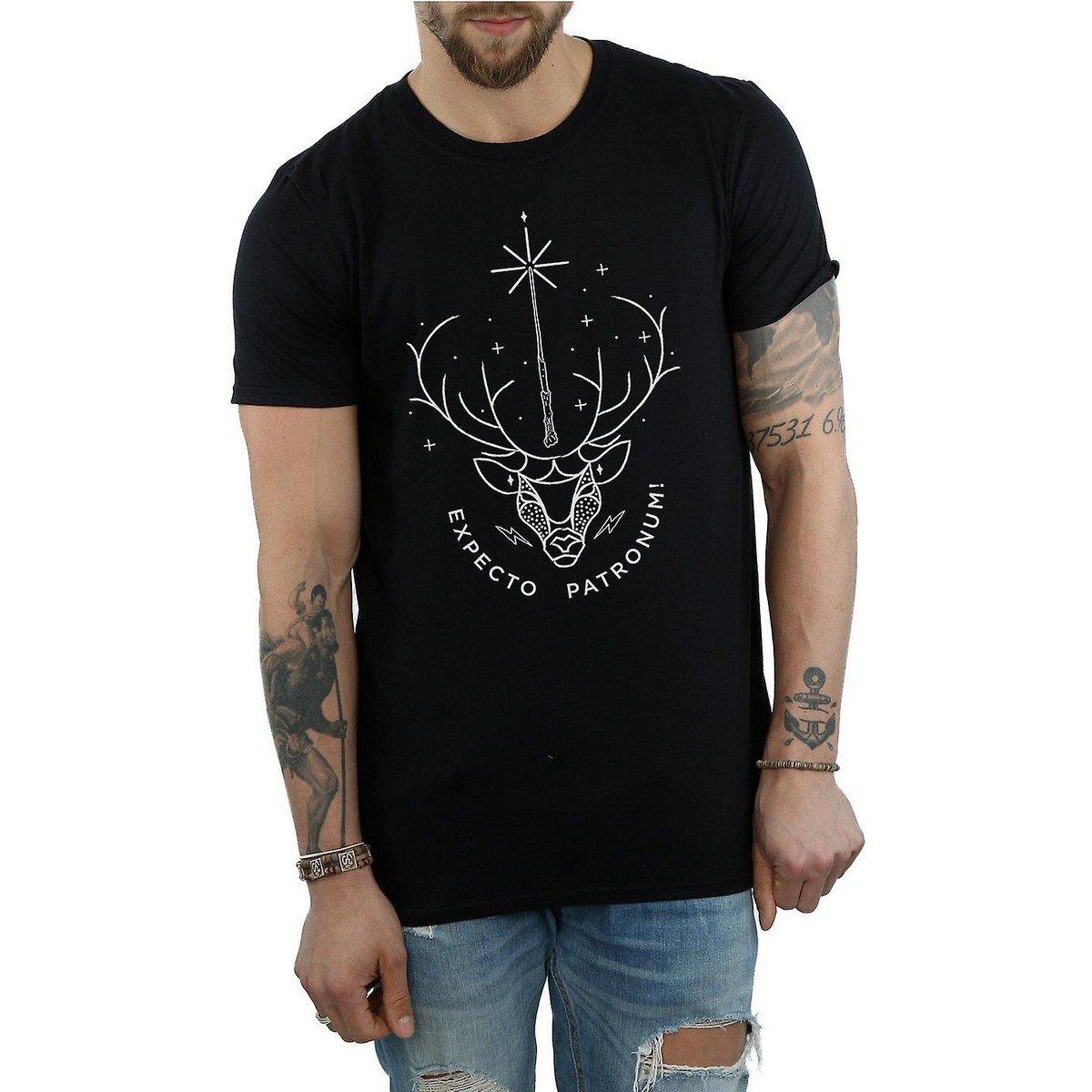 Expecto Patronum Tshirt Herren Schwarz XL von Harry Potter