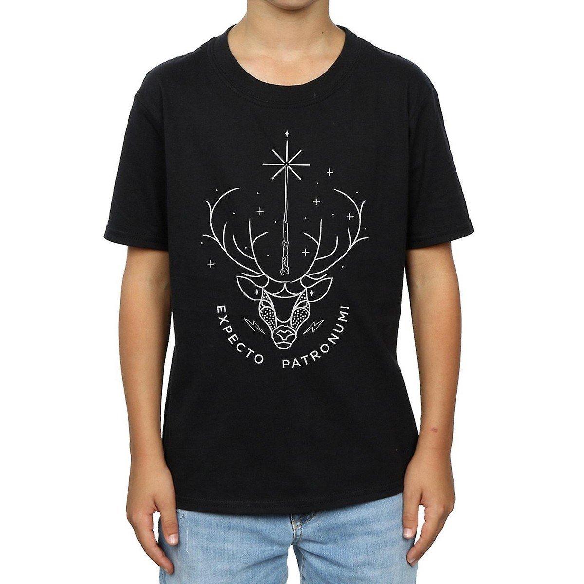 Expecto Patronum Tshirt Jungen Schwarz 116 von Harry Potter