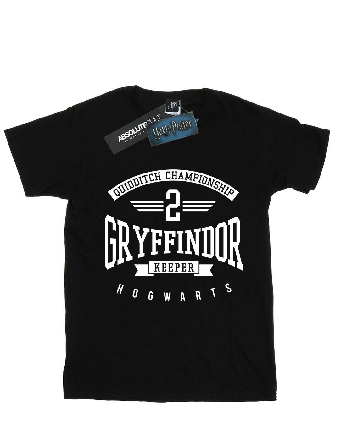 Gryffindor Keeper Boyfriend Fit Tshirt Damen Schwarz L von Harry Potter