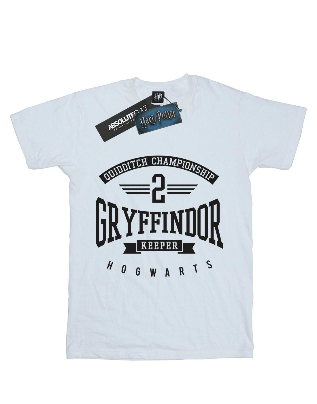 Gryffindor Keeper Boyfriend Fit Tshirt Damen Weiss S von Harry Potter