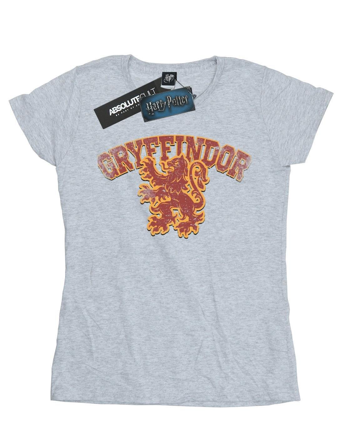 Gryffindor Sport Emblem Tshirt Damen Grau L von Harry Potter