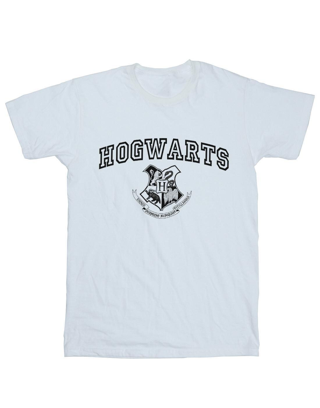 Hogwarts Crest Boyfriend Fit Tshirt Damen Weiss XXL von Harry Potter