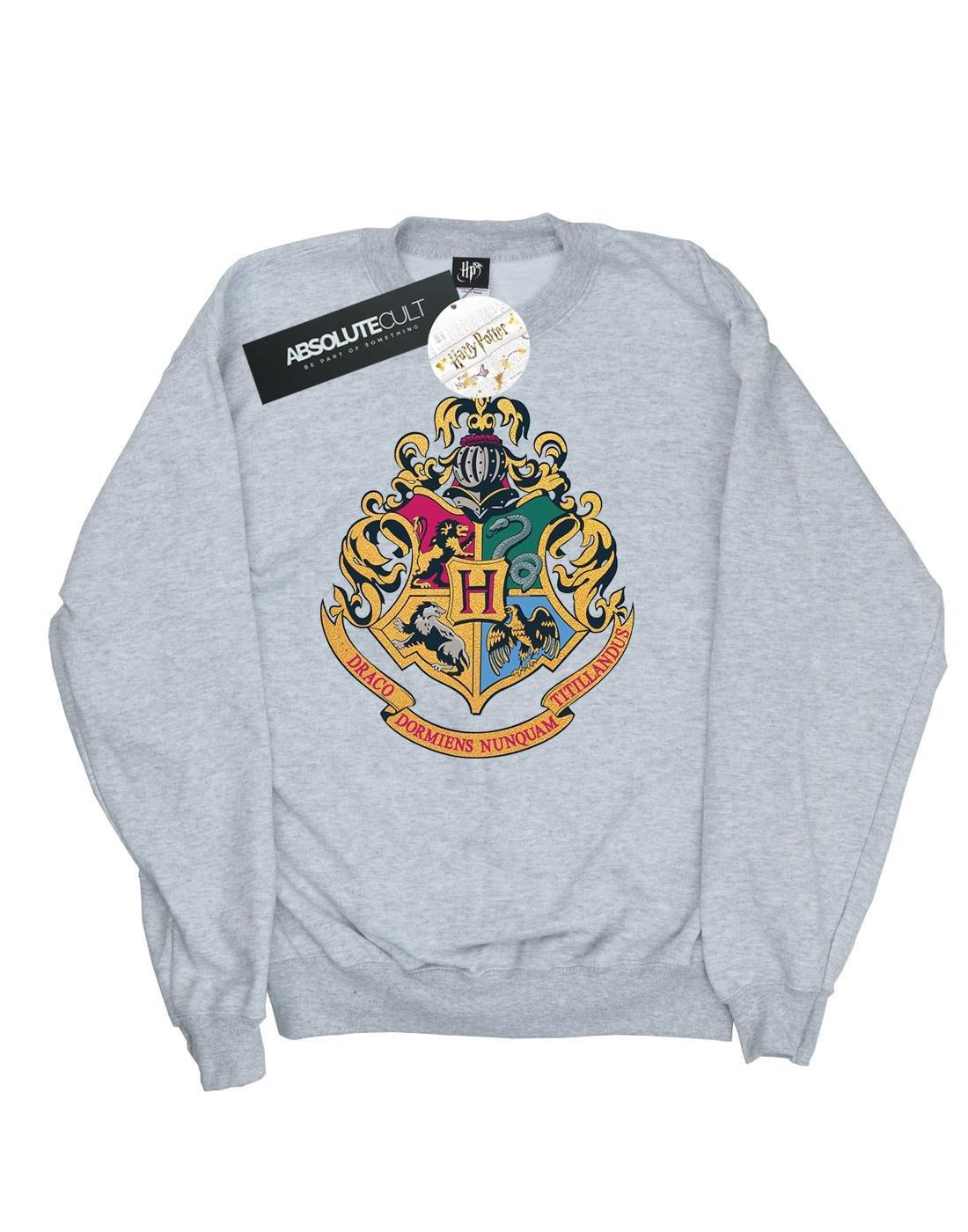 Hogwarts Crest Gold Ink Sweatshirt Herren Grau L von Harry Potter