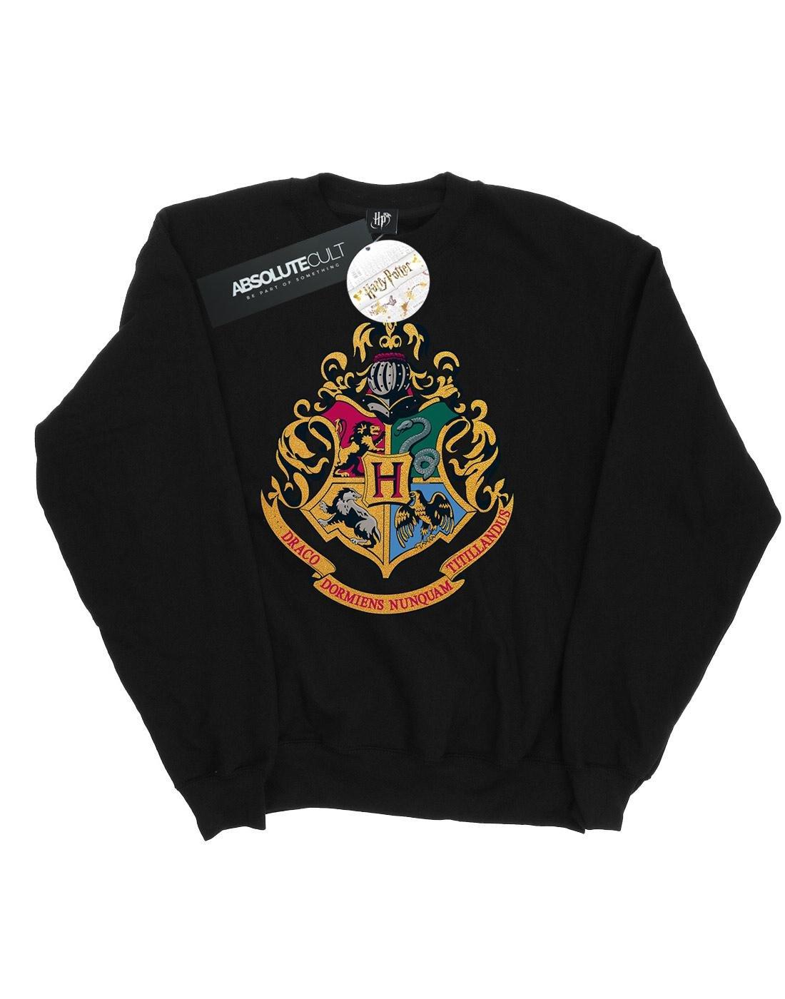 Hogwarts Crest Gold Ink Sweatshirt Herren Schwarz 3XL von Harry Potter