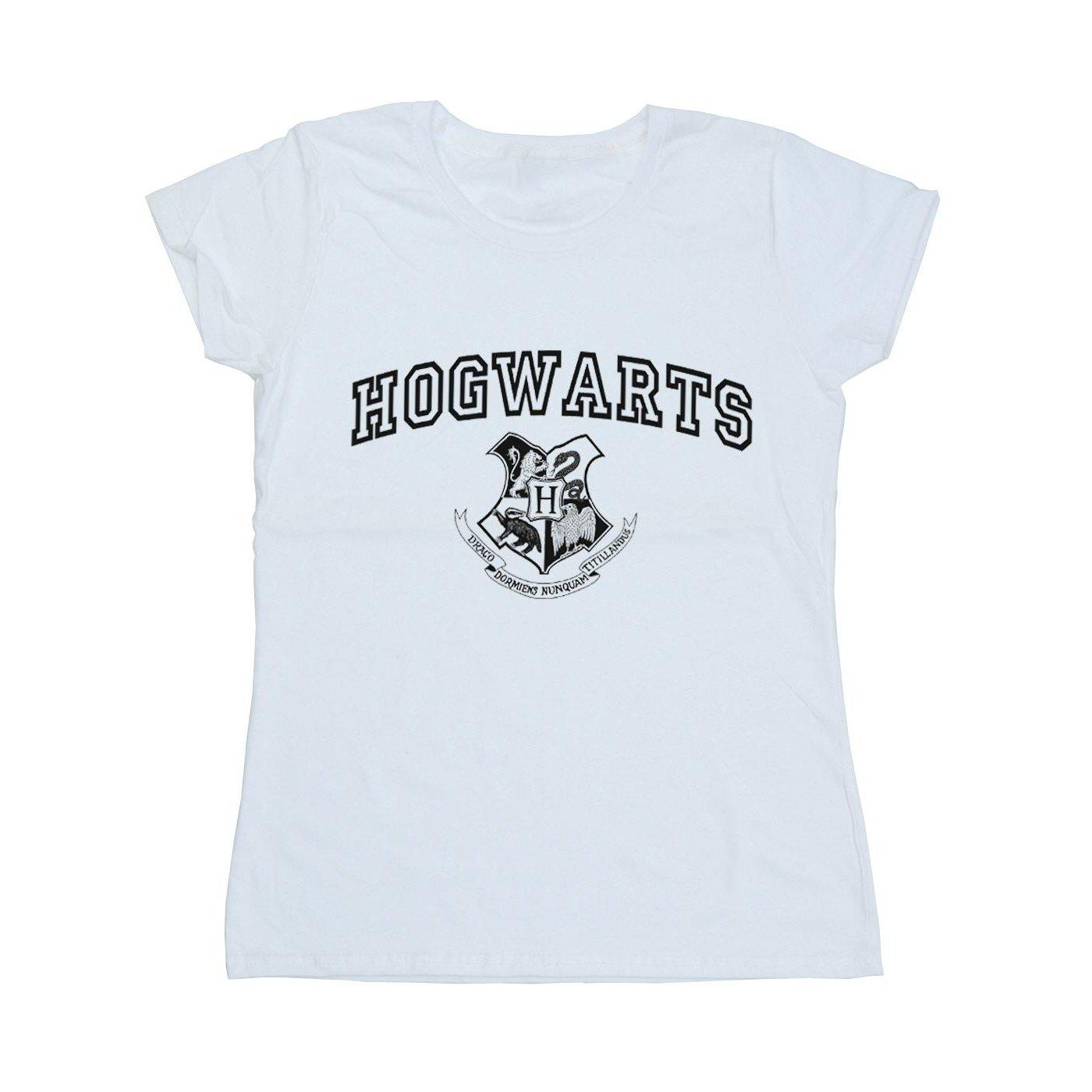 Hogwarts Crest Tshirt Damen Weiss L von Harry Potter