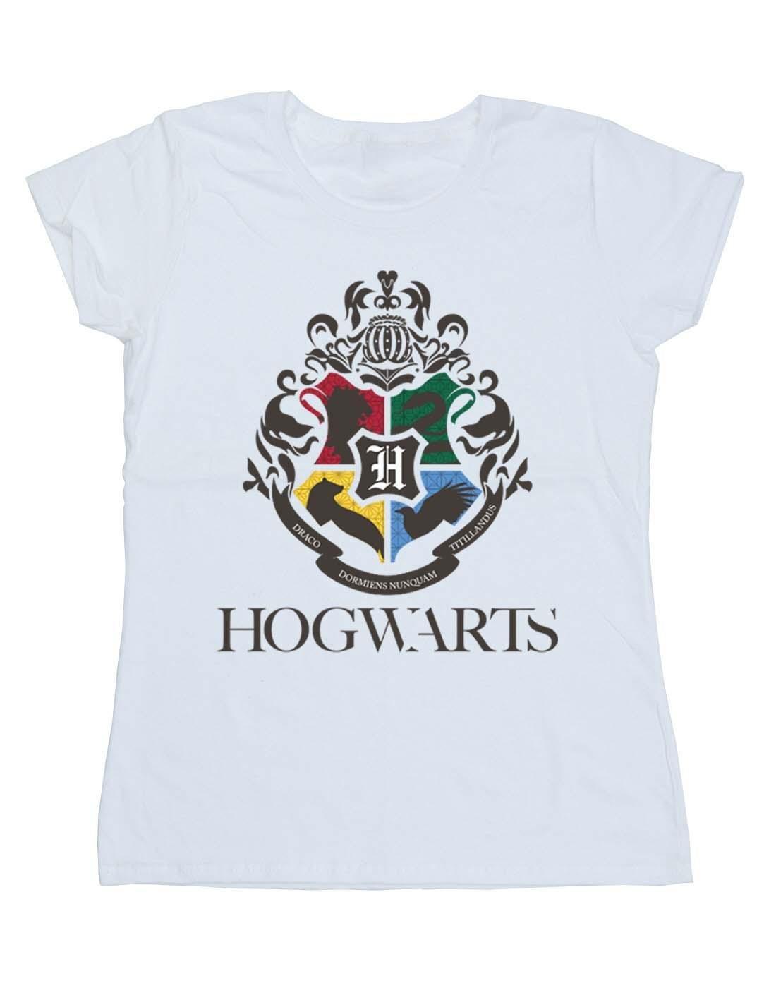 Hogwarts Crest Tshirt Damen Weiss XL von Harry Potter