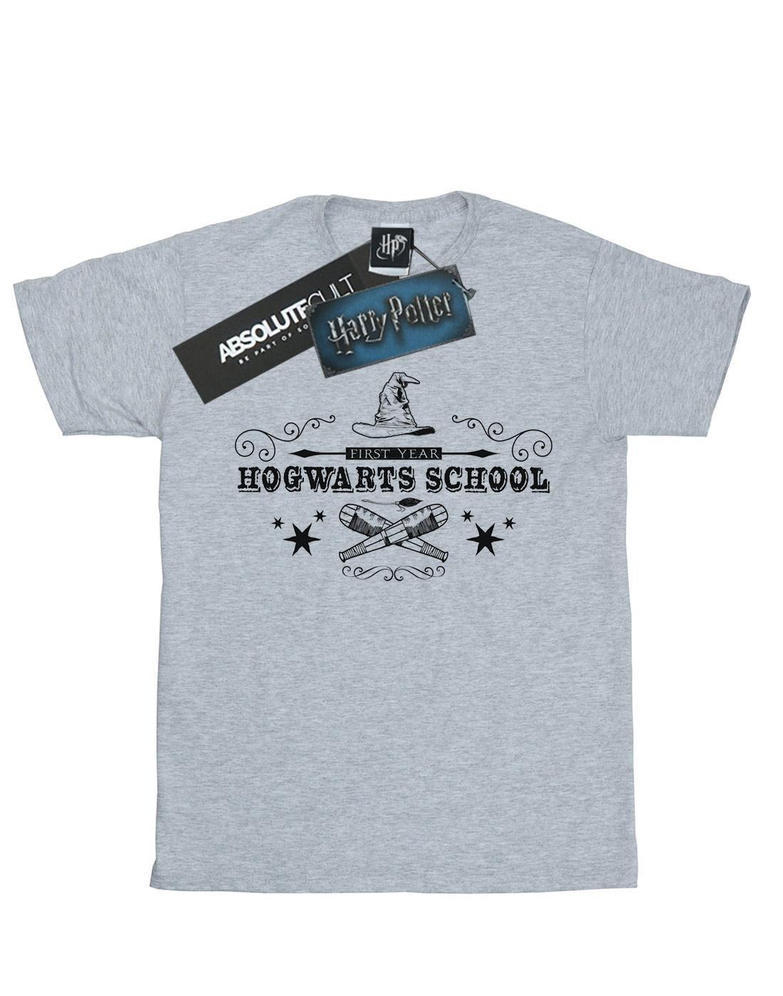 Hogwarts First Year Tshirt Damen Grau M von Harry Potter