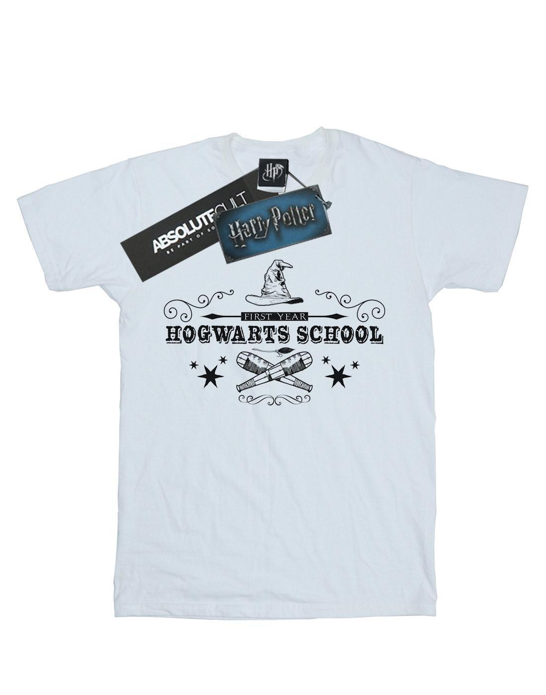 Hogwarts First Year Tshirt Damen Weiss M von Harry Potter