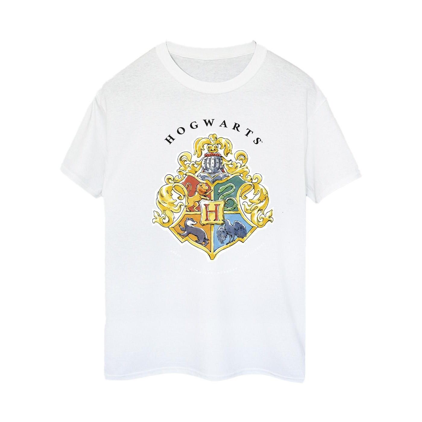 Hogwarts School Emblem Tshirt Damen Weiss 4XL von Harry Potter