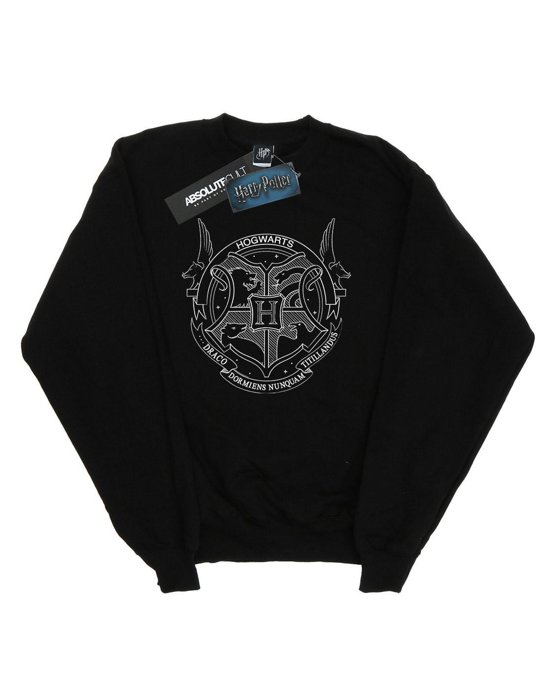 Hogwarts Seal Sweatshirt Herren Schwarz S von Harry Potter