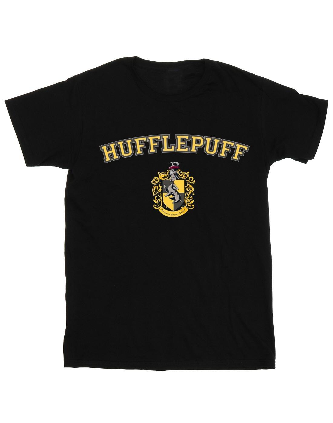 Hufflepuff Crest Tshirt Herren Schwarz 4XL von Harry Potter