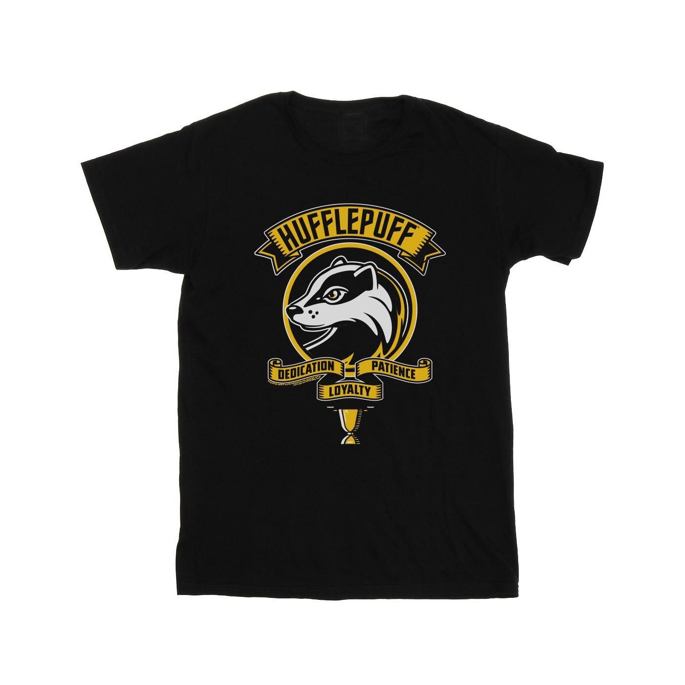 Hufflepuff Toon Crest Tshirt Damen Schwarz 4XL von Harry Potter