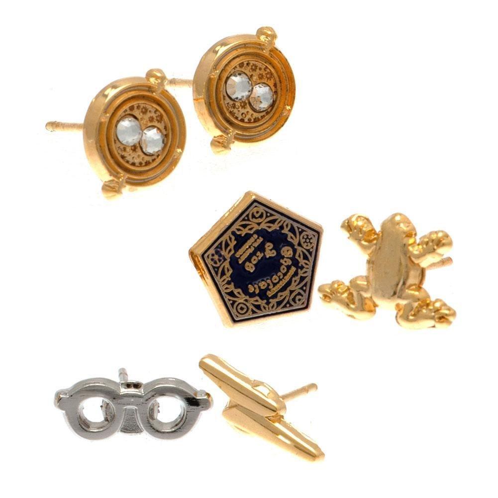 Ohrringe Set 3erpack Metall Damen Gold ONE SIZE von Harry Potter