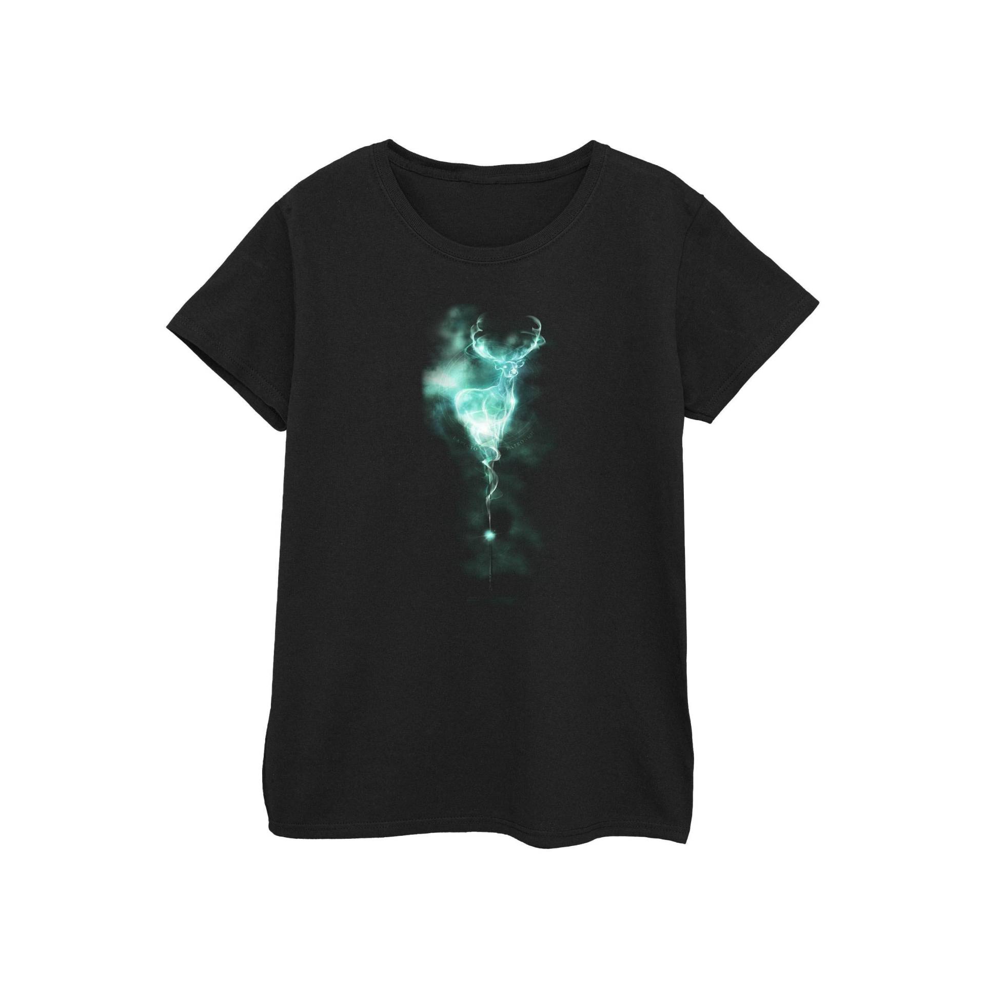 Patronus Tshirt Damen Schwarz M von Harry Potter