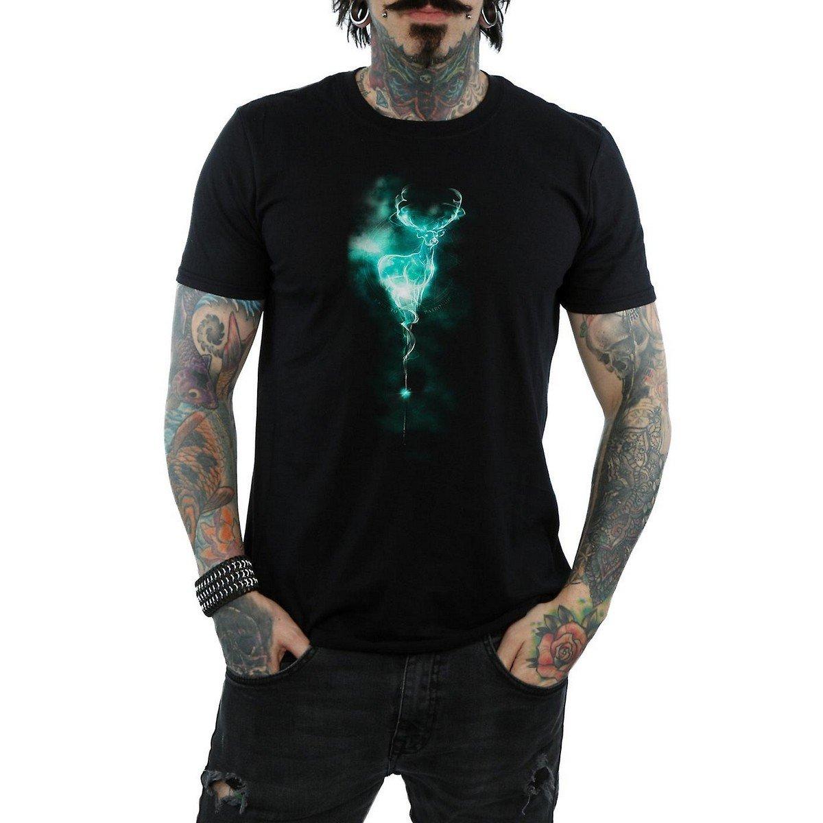 Patronus Tshirt Herren Schwarz XXL von Harry Potter