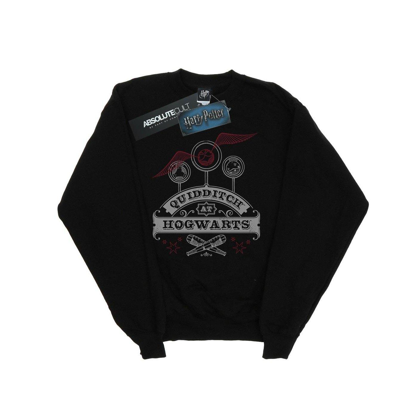 Quidditch At Hogwarts Sweatshirt Damen Schwarz L von Harry Potter