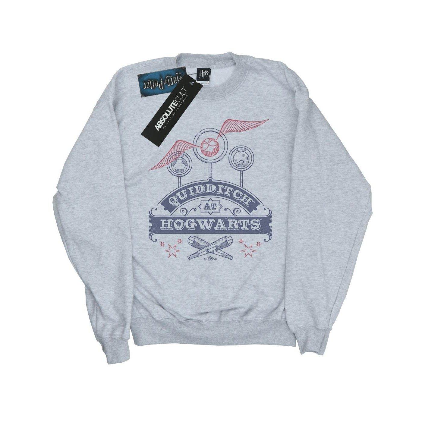 Quidditch At Hogwarts Sweatshirt Unisex Grau 116 von Harry Potter