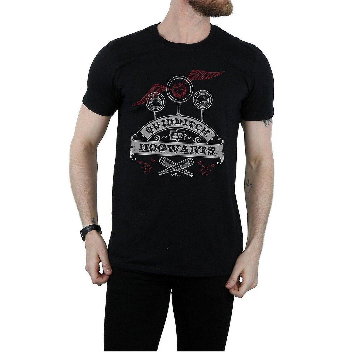 Quidditch At Hogwarts Tshirt Herren Schwarz XXL von Harry Potter